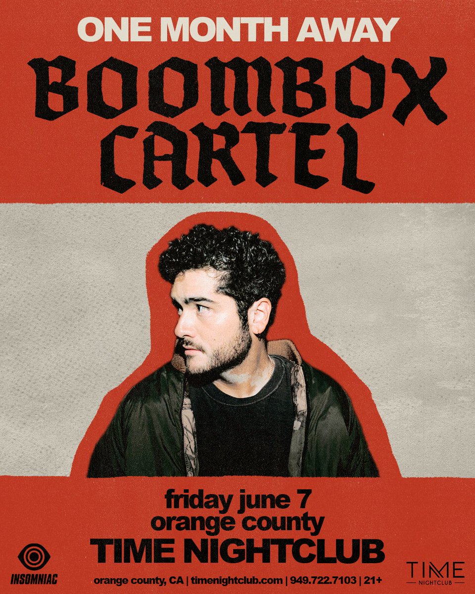 In just one month, @BoomboxCartel blurs the lines of trap, electro-house, and dubstep with Latin influences on Friday, 6/7. 📻💥 Grab your tickets and we’ll see you there! 🚨 → timenightclub.com/boombox