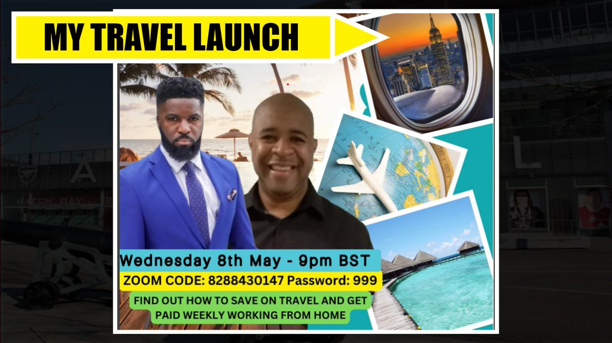 My launch Show on Wed 8th May at 9pm (UK) 🇬🇧🏖🍹☀✈🛳🏖🍹🇺🇸🇯🇲 MAKE MONEY IN TRAVEL Wednesday 8th May 🇬🇧9pm GMT 🇺🇸🇯🇲 Our USA and Caribbean webinar will be 8pm EST his could be the opportunity that makes your 2024 better than us06web.zoom.us/j/8288430147?p… Password 999