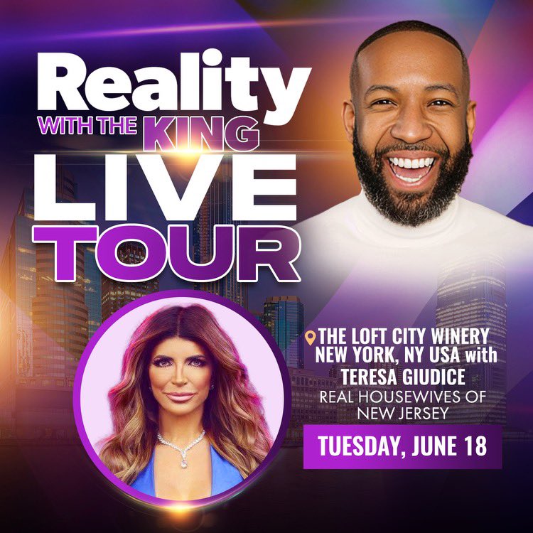 LIVE in NEW YORK CITY catch Carlos King x Teresa Guidice LIVE podcast show on Tuesday, June 18th at the The Loft City Winery (@citywinerynyc) where we are going to address EVERYTHING and EVERYONE 👀 Tickets available here 👉🏽 citywinery.com/new-york-city/… . #rhonj #realitywiththeking