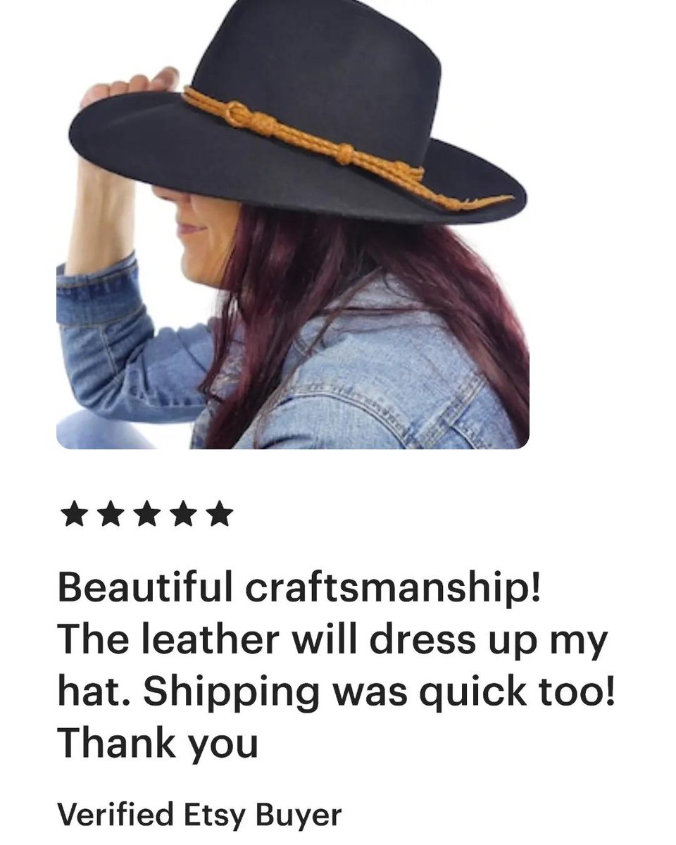 leatherbypeter.etsy.com/listing/168439… Hand-Braided Leather Hat Band: Tame Any Frontier, It is adjustable so Fits All hat sizes.
