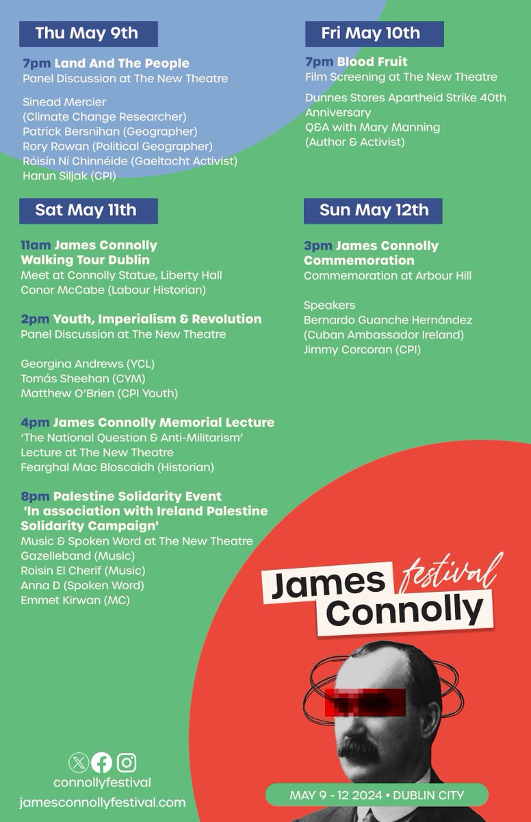 James Connolly Festival 2024 Book your tickets now! jamesconnollyfestival.com