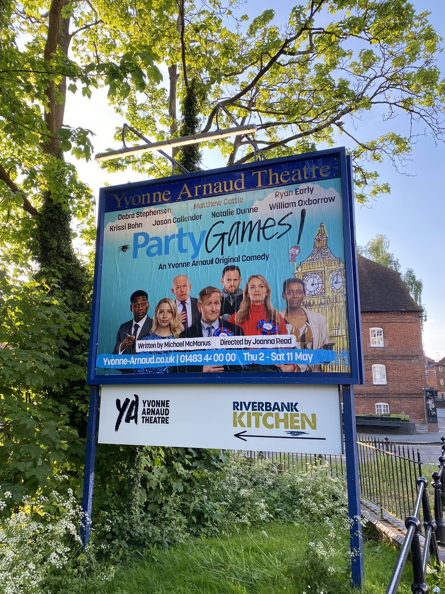 Delighted and excited to be @YvonneArnaud to see the world premiere of PARTY GAMES written by our wonderful client @mcmaningtonhall Break a leg!