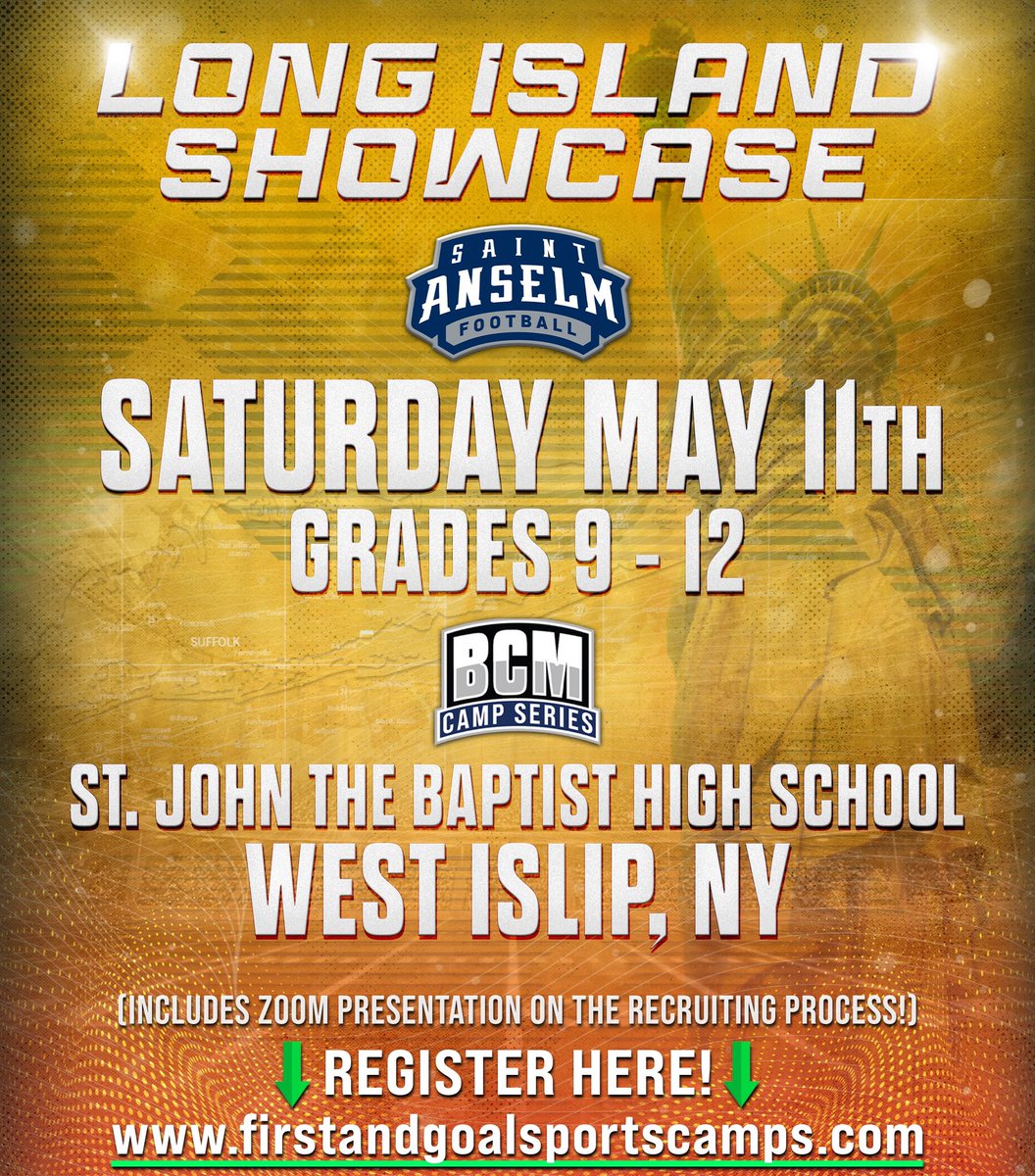 We have been going through the registration list for the Long Island Showcase and evaluating the tape. The competition will be incredible! We are excited to coach, evaluate, and have fun on Long Island! #BCM firstandgoalsportscamps.com
