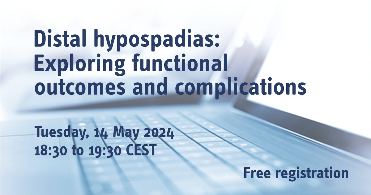 Strengthen your knowledge of distal hypospadias tx. This #UROwebinar will give you crucial points on when to operate; frequently used techniques; & insights on long-term follow-up re. fertility, etc. Register now 👇 webinars.uroweb.org/EAU/webinars/1… @SelcukSilay @AFSpinoit @M_Peycelon