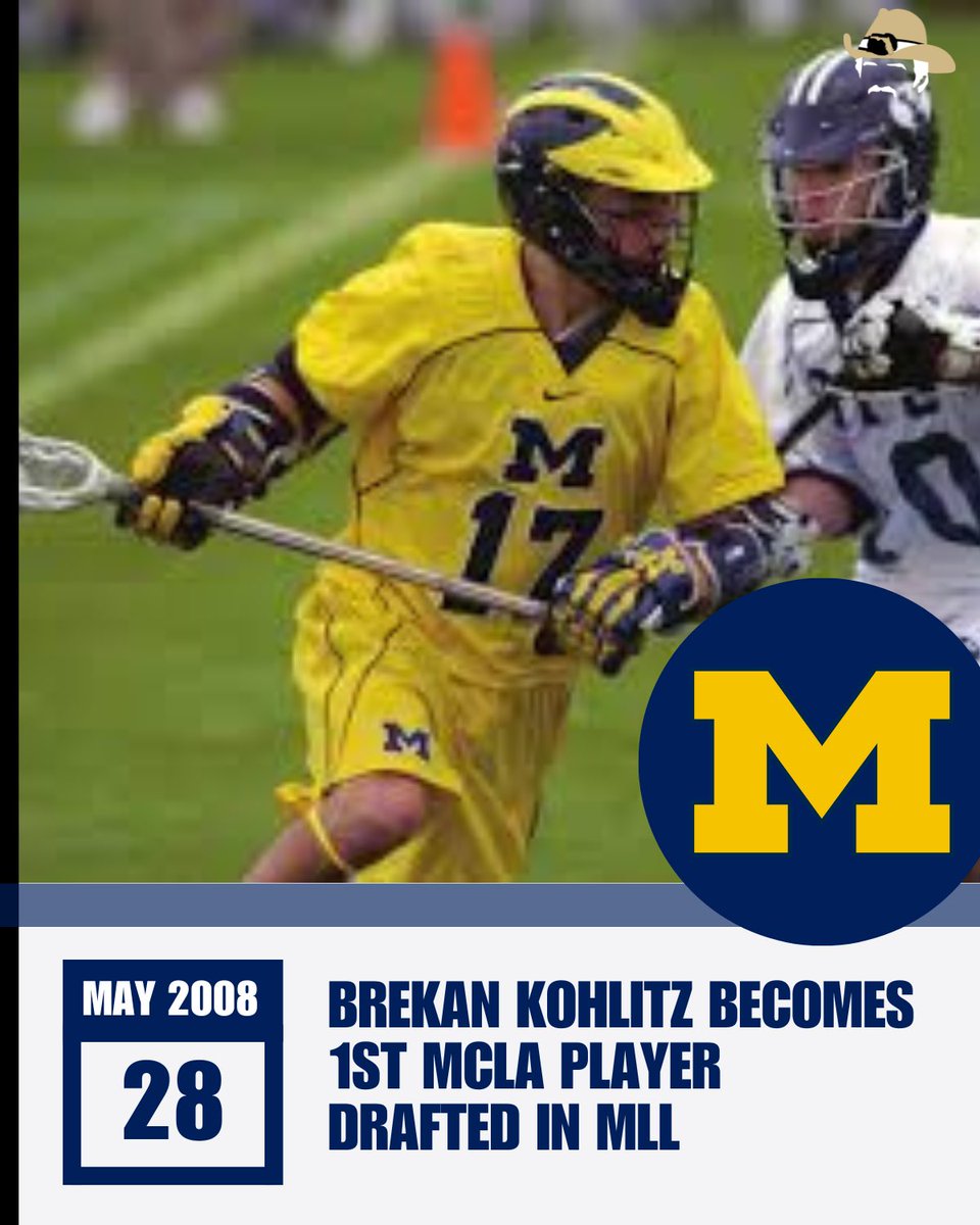 Former Michigan face-off specialist, Brekan Kohlitz was the 1st MCLA guy drafted in the MLL. He was taken 5th round, 44th overall in 2008 by the Bayhawks