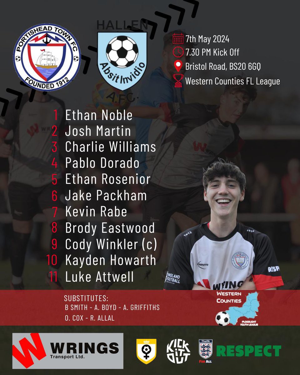 This is how our u18s line up for this evening’s clash. There’s still time to make it down and cheer on the young #possets ⚪️⚫️ @swsportsnews @PTFCu18s