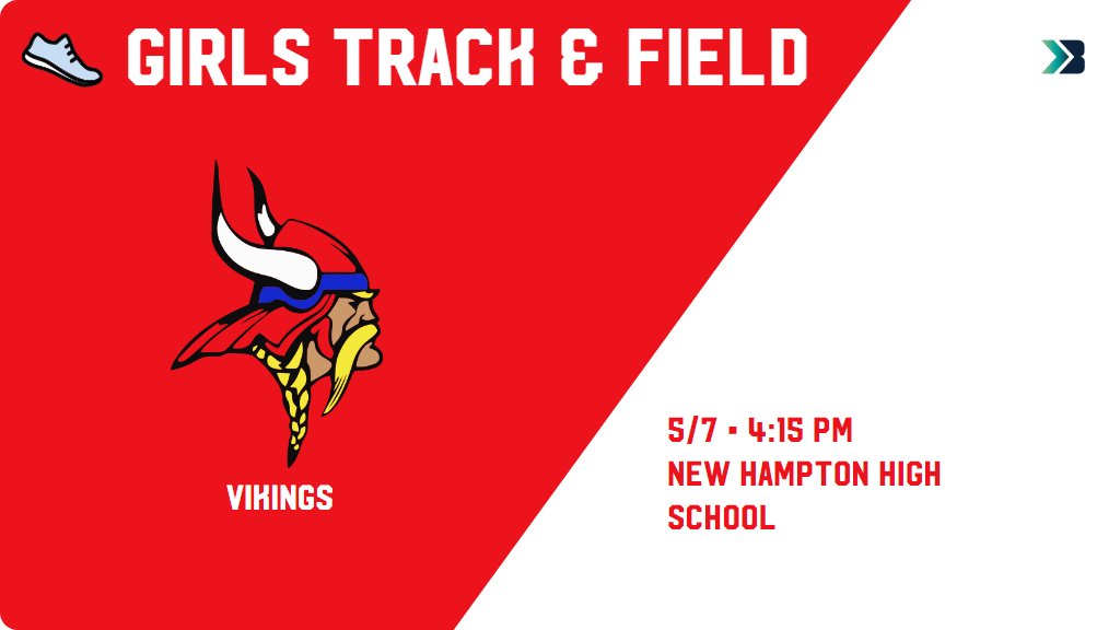 Girls Track & Field (8th Grade) Meet Day! - Check out the event preview for the Decorah Vikings. It starts at 4:15 PM and is at New Hampton High School. gobound.com/ia/ighsau/girl…