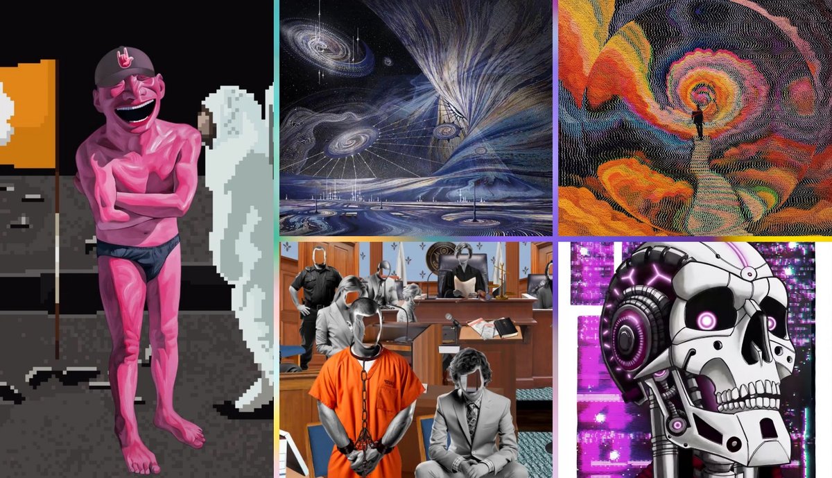 We're back with this week's All Eyes on Art! 🖼️ Here are the upcoming art collections you won't want to miss, compiled by @SteveMiller_PHX ⬇️ Featuring: @yueminjun001 @photonisdead @Jesperish @serc1n @0xBoozy @wyckett @leaf_swan @BookieDew @Maclean_Rachel @skeenee_art…