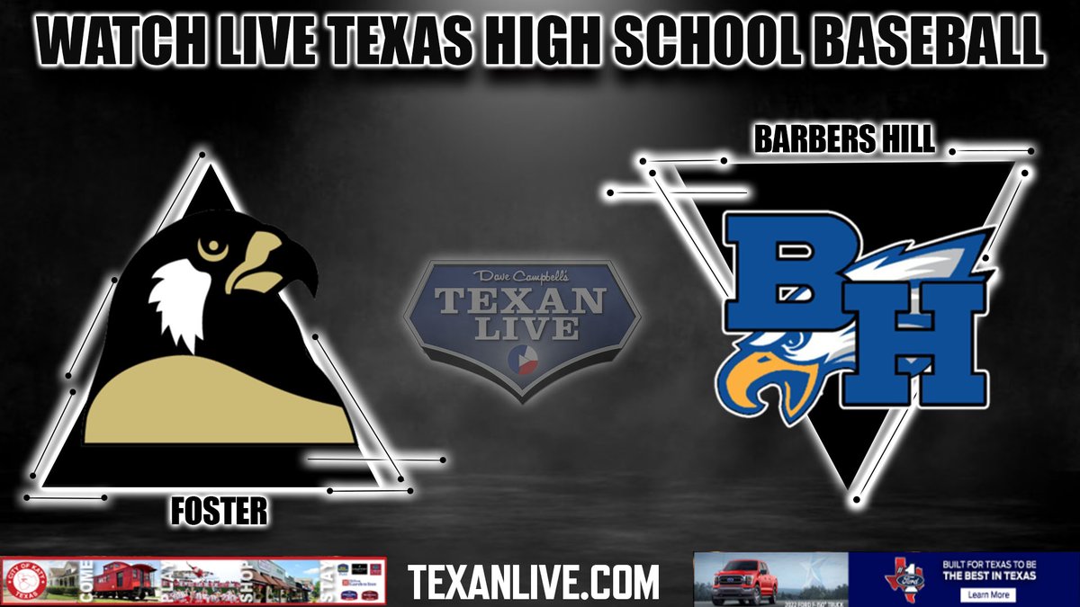 WATCH THIS BASEBALL SERIES LIVE AREA ROUND PLAYOFFS Foster vs Barbers Hill Game One (5/9 at 6:30pm): bit.ly/3Qzd0ga Game Two (5/10 at 4:30pm): bit.ly/4bcxXWv Game Three If Necessary (5/10): bit.ly/3UPGd9a