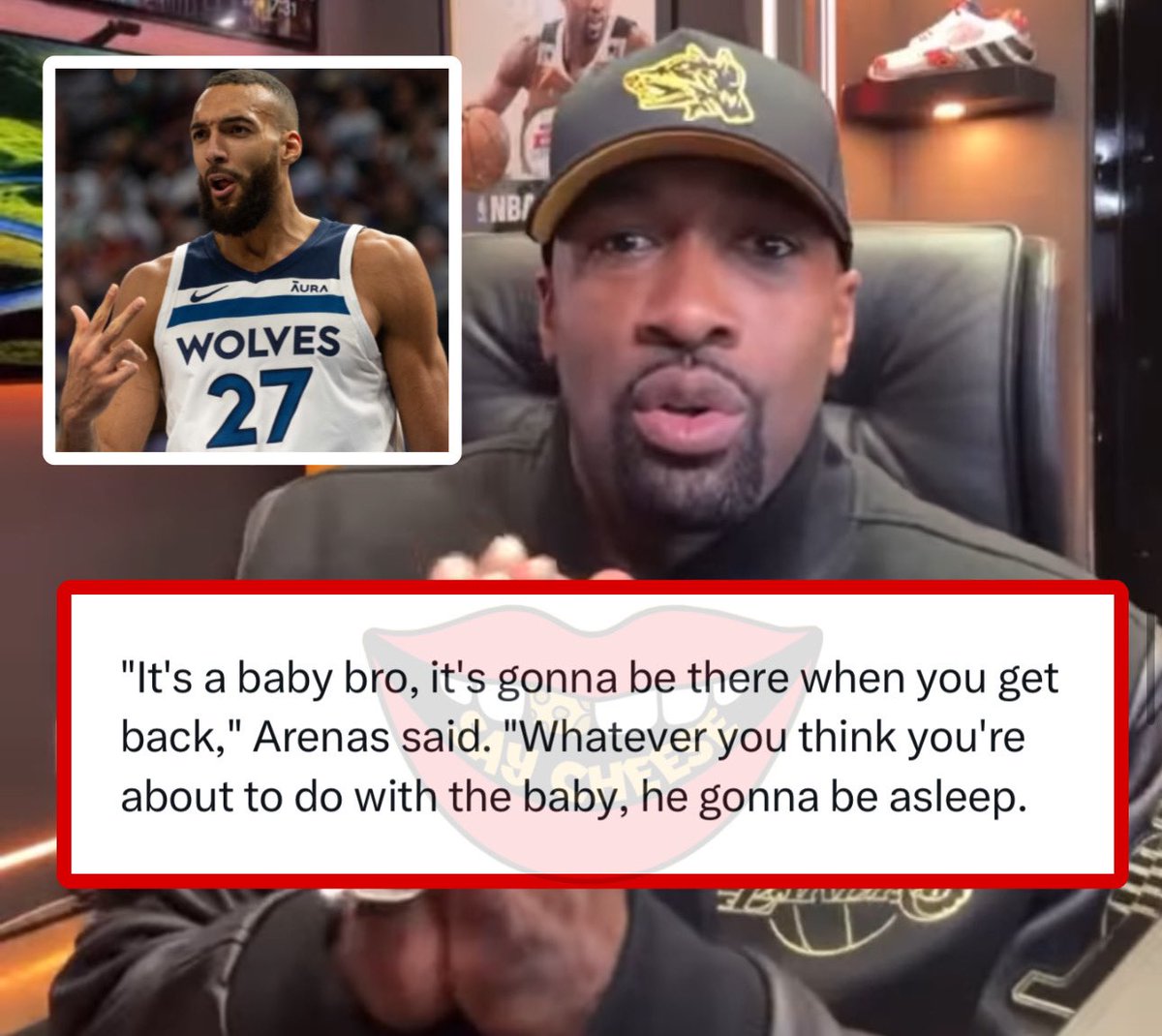 Gilbert Arenas criticizes Rudy Gobert for choosing birth of first child over Game 2: “It's a baby bro, it's gonna be there when you get back”