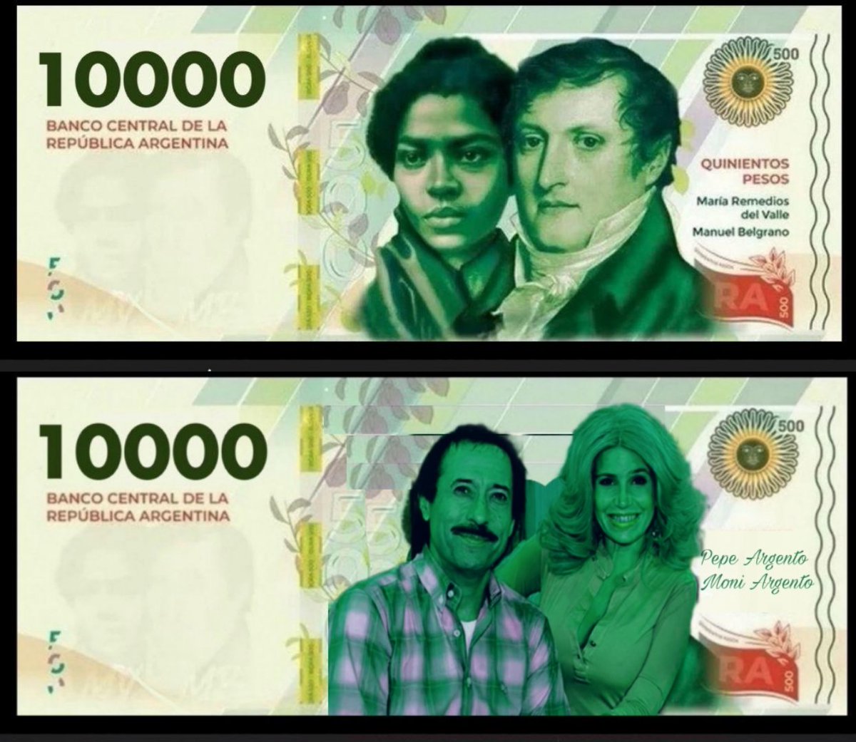 El billete de 10 mil que sacó el Banco Central / el que me hubiera gustado