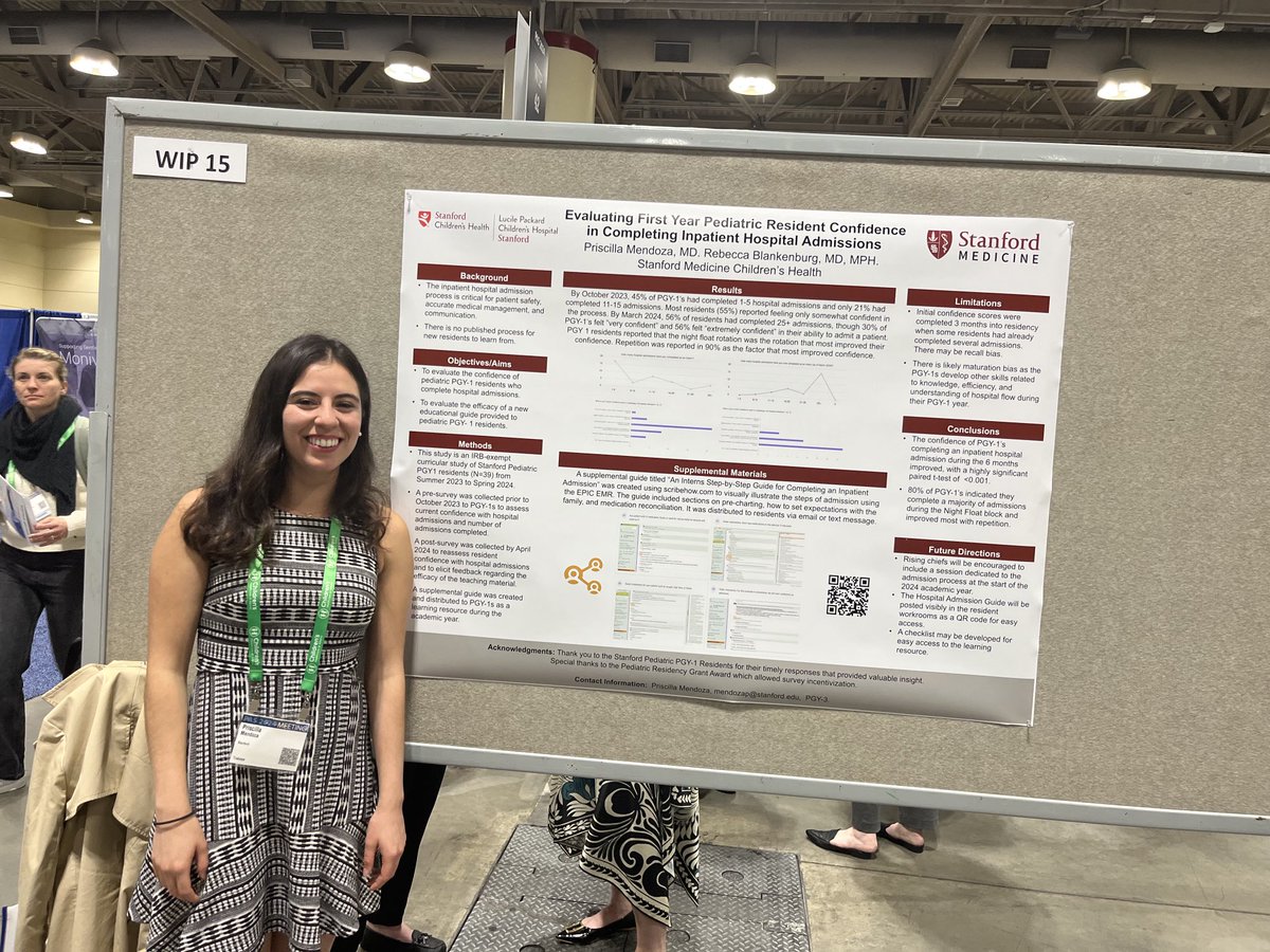 Great work to ⁦@stanfordpedsres⁩ PGY3 Dr. Priscilla Mendoza for her #PAS poster on an admissions curriculum for Peds residents! ⁦@LPCHPedsChiefs⁩