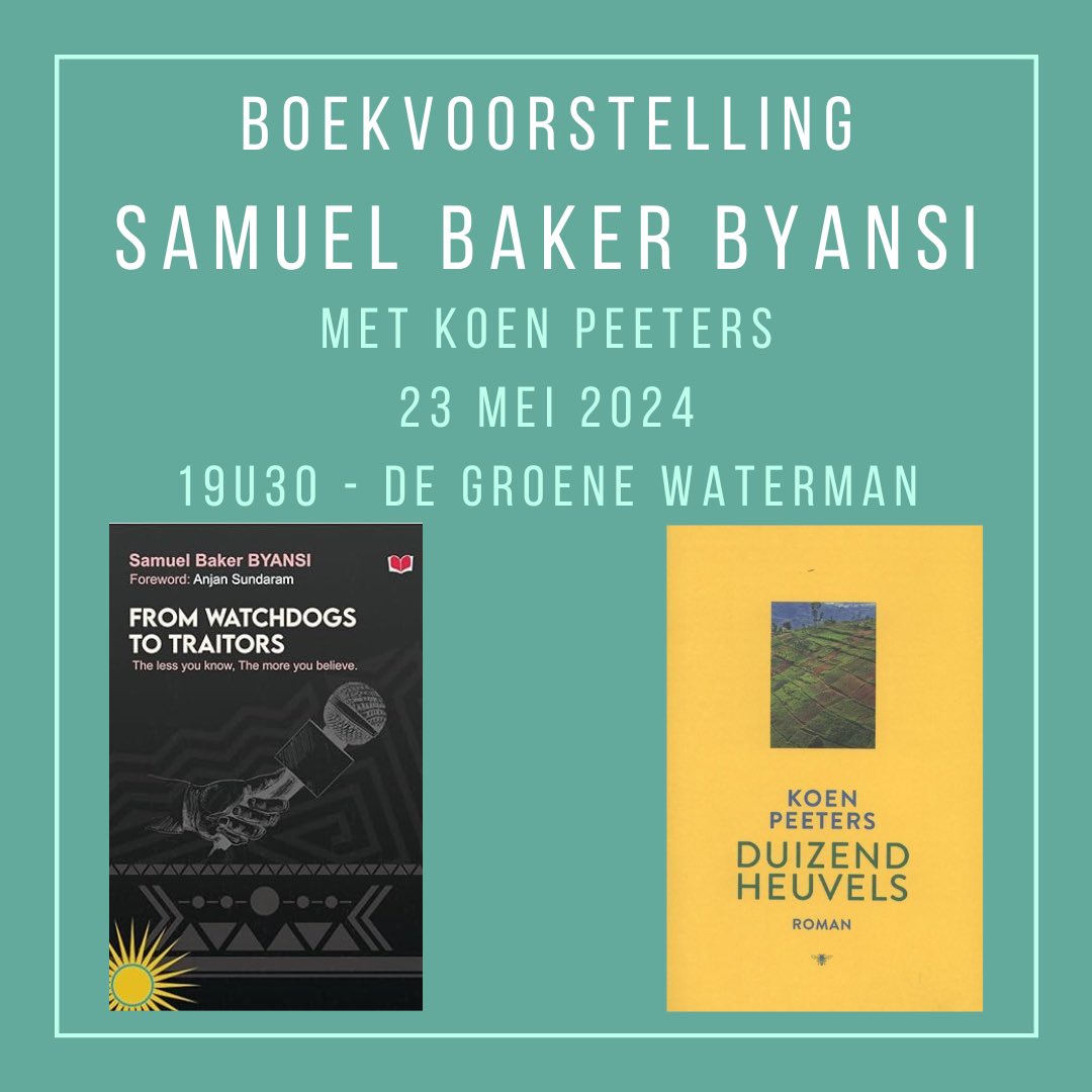 SamuelBaker_B's tweet image. Two writers…!! For Koen Peeters, thanks for the great book on #Rwanda - “Duizend Heyvels”, such a honor to discuss about my country. We talked all afternoon today in preparation of the 23rd event at @Stad_Antwerpen in Belgium… for those interested the event is open to everyone