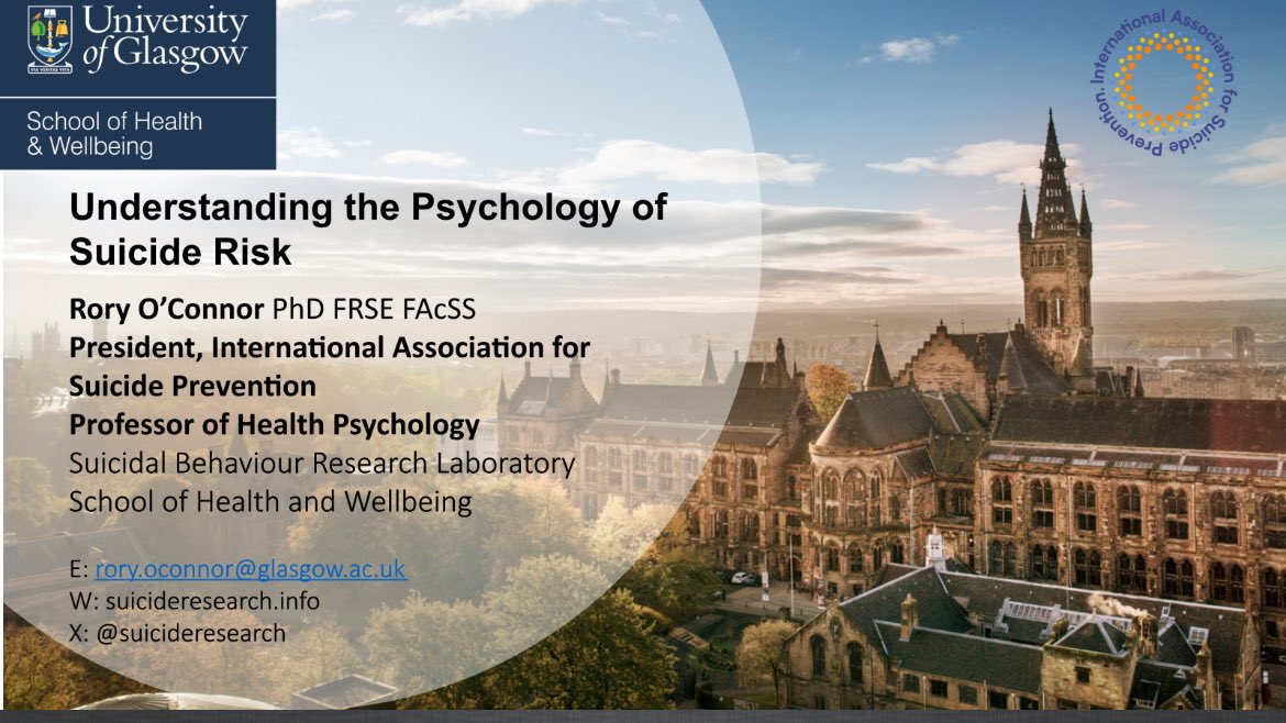 If you’re attending #AAS24, why not come along to my talk today? What? Understanding the psychology of suicide risk When? Tuesday 3.15-4.15pm Where? Rivoli C #AASMakeAnImpact @AASuicidology