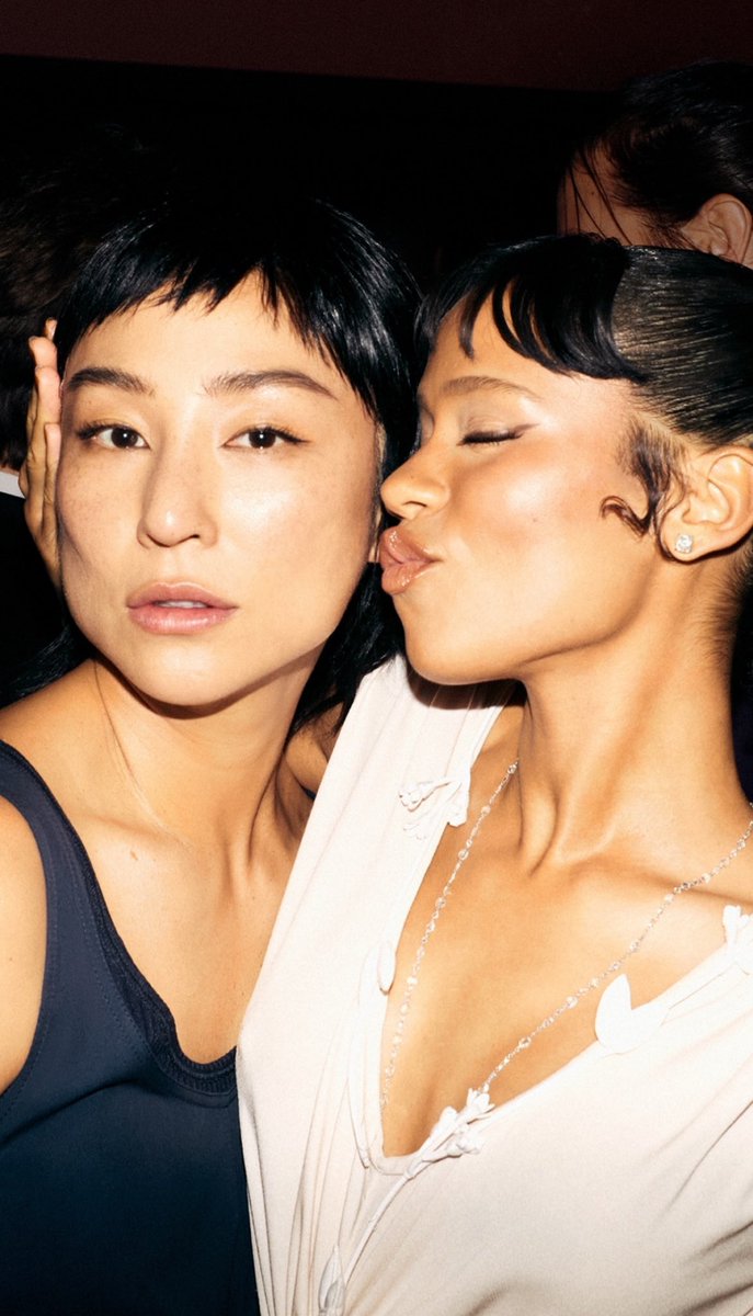 Greta Lee and Taylor Russell at a #MetGala afterparty 📸