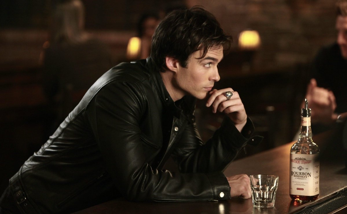no one can pull off leather jackets not nearly as good as damon salvatore does.