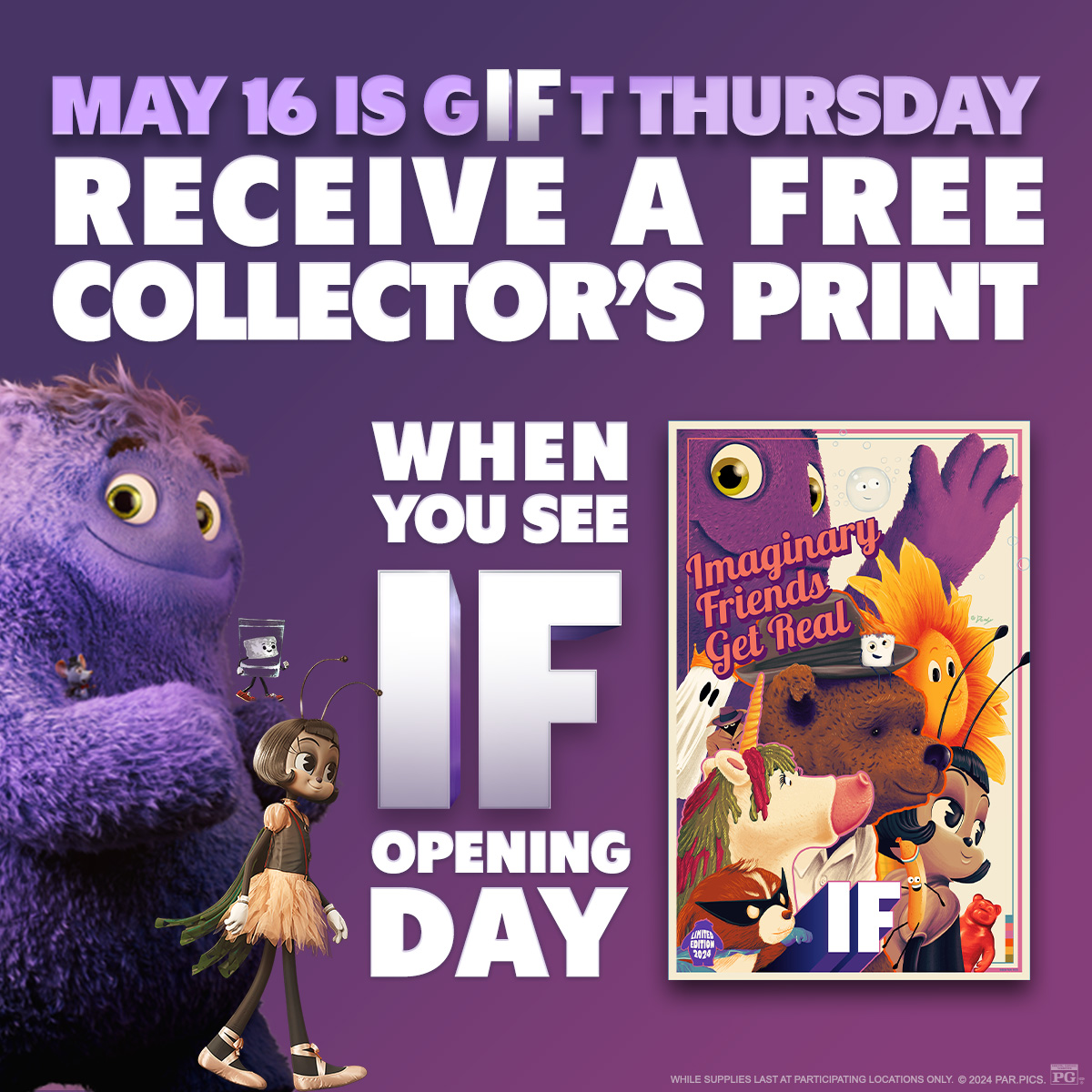 Watch #IFMovie on Thursday, 5/16 and receive a free collector's print! 🎟️: cinemark.com/movies/if?utm_…