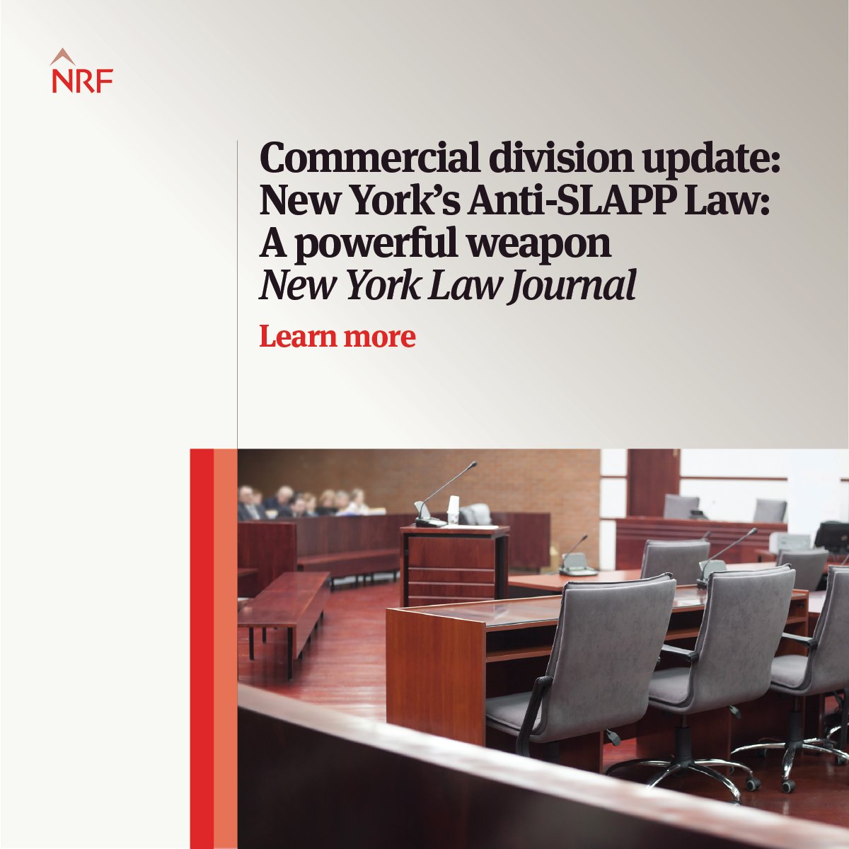 In their latest commercial division update, Tom Hall and Judith Archer discuss recent decisions adjudicating New York's Anti-SLAPP (strategic lawsuits against public participation) law claims that demonstrate the complexities that can be involved. ow.ly/m8QU50RyFzp