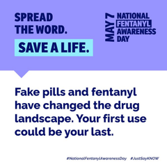 Today is #NationalFentanylAwarenessDay. Spread the word about the serious dangers of #fentanyl poisoning from fake pills & other illicit drugs. #JustSayKNOW

Just 2mg—the equivalent of a few grains of salt—is a potentially lethal dose.

Know the facts➡️ dea.gov/fentanylawaren…