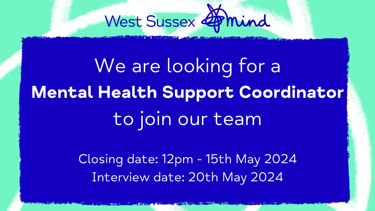 Are you passionate about mental health work and looking for a development opportunity or new challenge? Could you make a difference to local people? For more information, go to: westsussexmind.org/jobs/mental-he… #wearehiring #mentalhealthjobs #westsussex