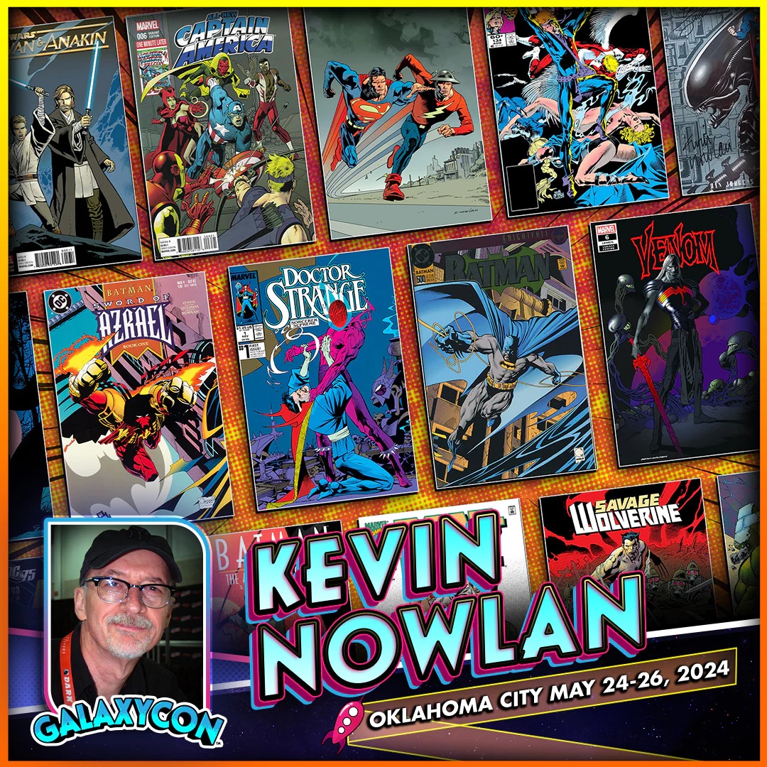 In just 17 days! A MASSIVE lineup awaits you in Oklahoma City Memorial Day weekend, May 24-25-26! Howard Chaykin, @KevinNowlan, and sooooooo many more top creators will be at Galaxycon Oklahoma City! Get you there! Tix and info: galaxycon.com/pages/galaxyco…