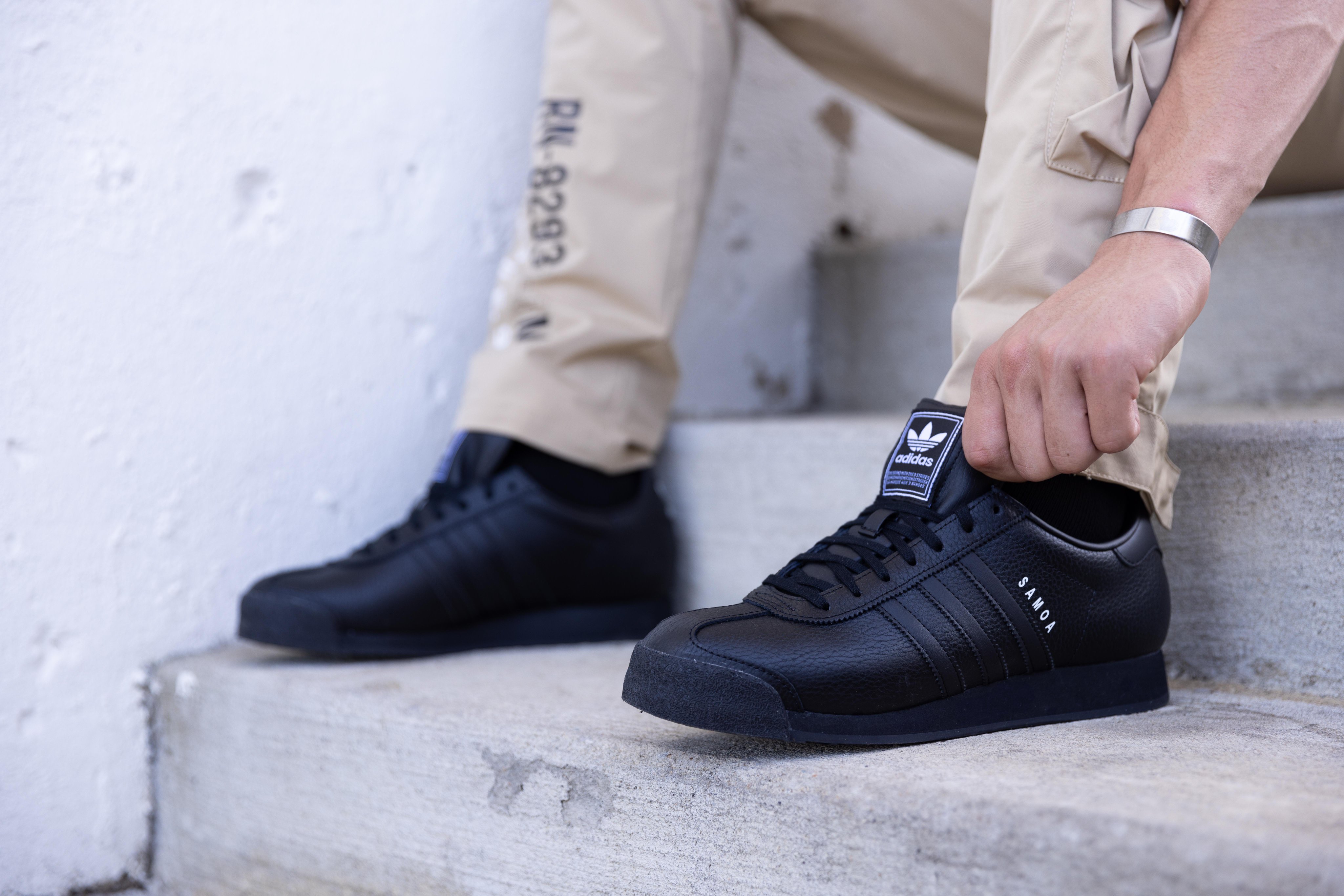Adidas samoa on feet sale