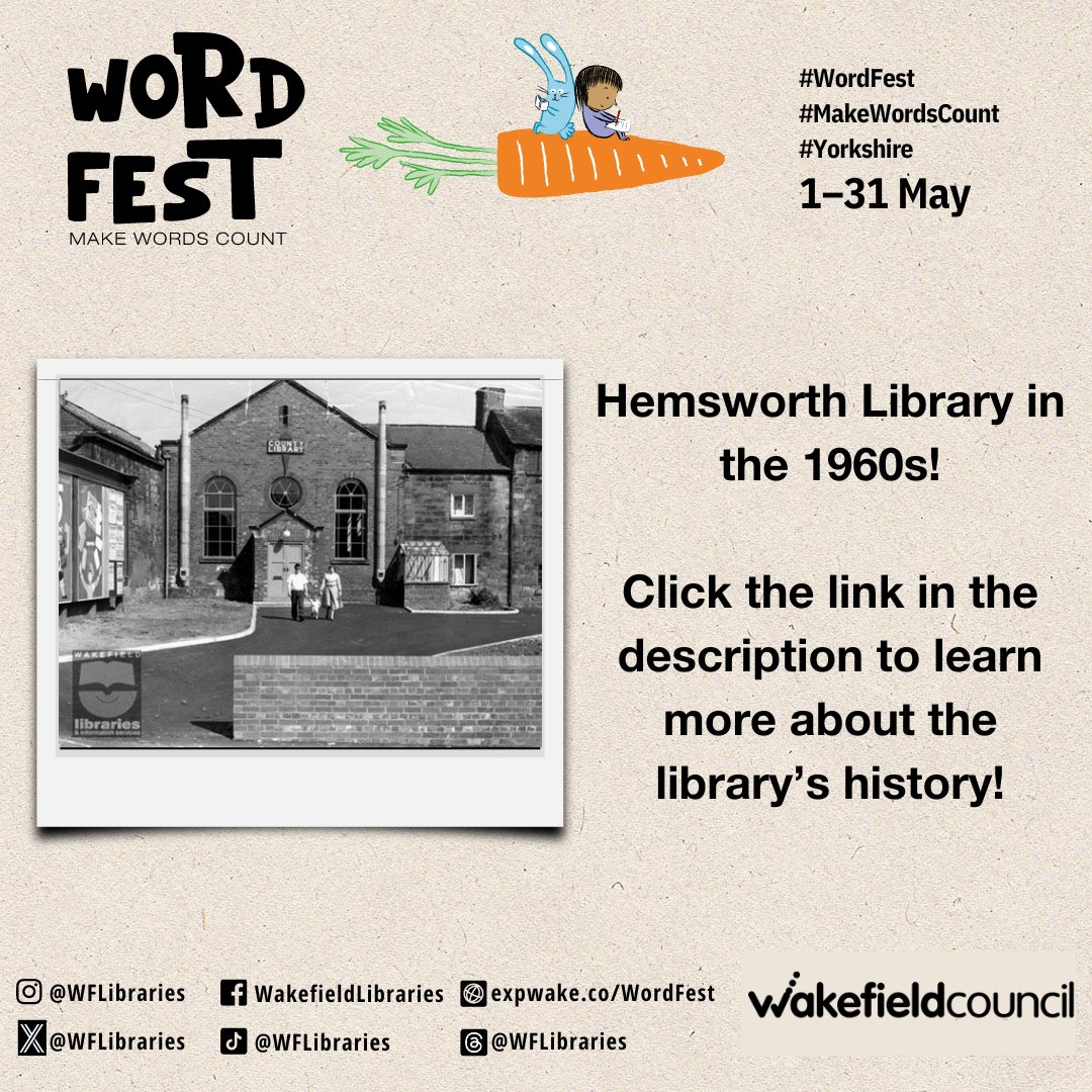 📚Want to learn about the history of Hemsworth Library? Check out our blog post! Available at: wakefieldlibraries.wordpress.com/2024/04/29/the… #makewordscount #wordfest #libraries #wakefield #festival #history #bookstagram @wakefieldhistory @wakefield_hidden_history @mywakefield @wfmuseums @ouryear2024