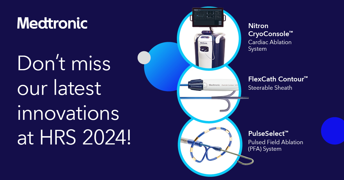 We can't wait to see you at HRS 2024! Be sure to stop by the Cardiac Ablation Solutions section of the Medtronic booth to check out our latest innovations! #epeeps #HRS2024 #PulseSelect Learn more: bit.ly/3UOqQxA