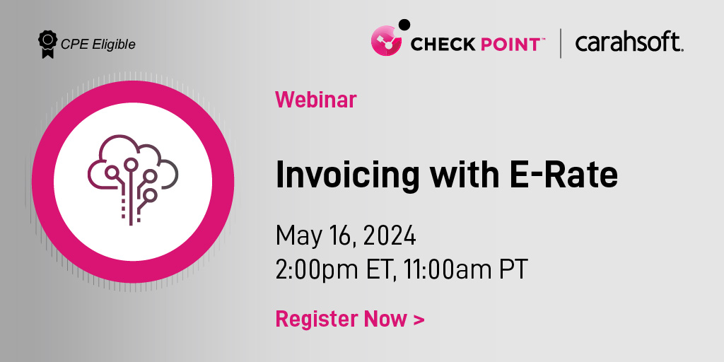 On 5/16, join @CheckPointSW to explore the E-Rate program, offering #affordablesecurity & #networkingsolutions for schools & libraries: carah.io/9ec7cc