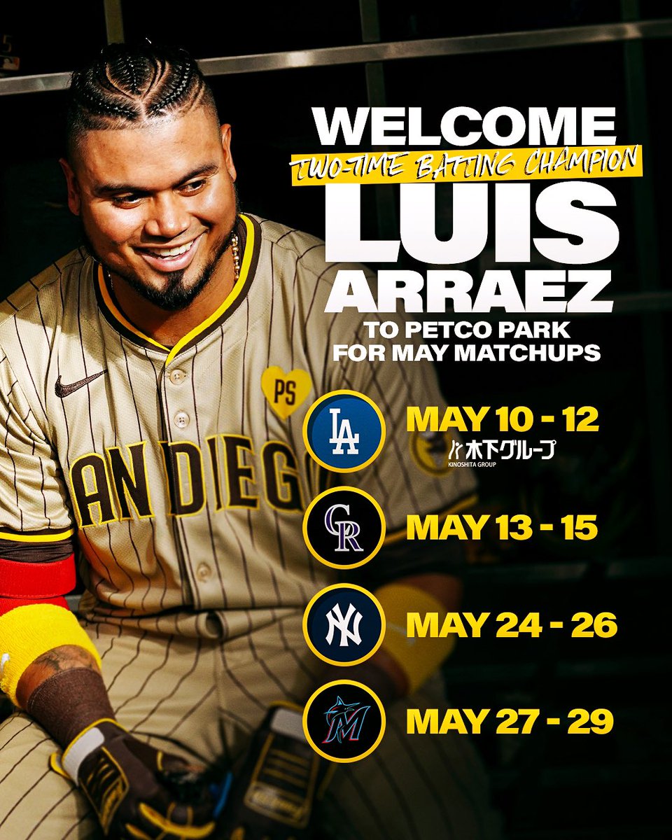 All Arraez 🤩 Don't miss your chance to welcome the two-time batting champion to @PetcoPark: Padres.com/SingleGame