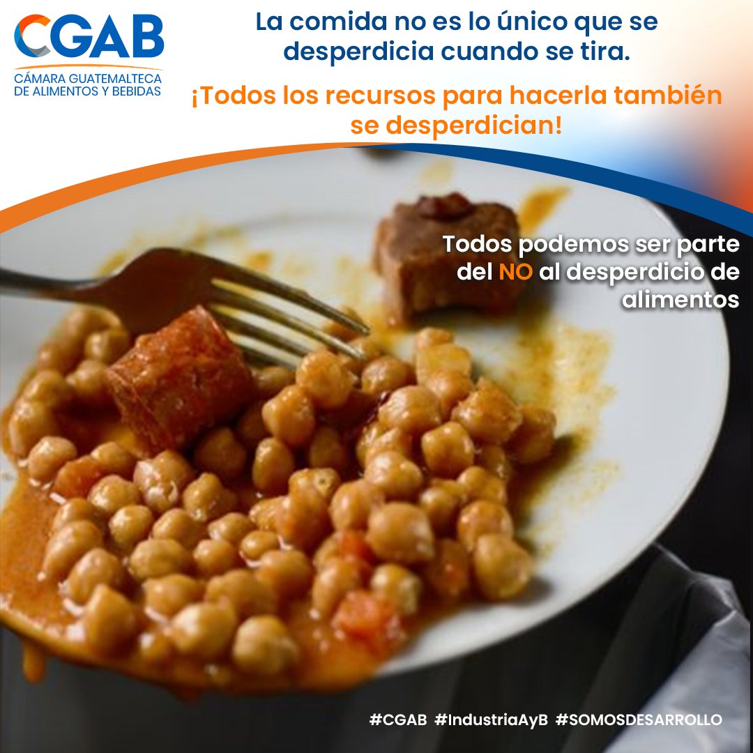 La comida no es lo único que se pierde cuando la tiras.  #CGAB #IndustriaAyB #Guatemala #DesperdicioDeAlimentos @Cgab19 @MagaGuatemala @SESAN_Guatemala @FAOGuatemala @FrenteHambre