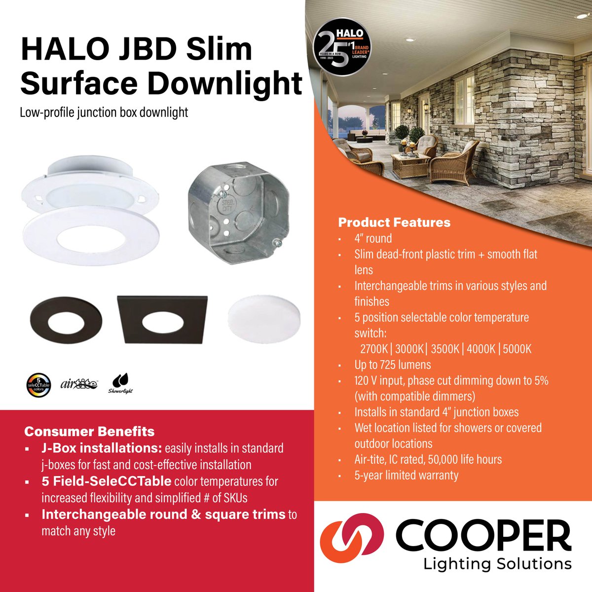 ElliottElectric's tweet image. ✨ Brighten your space with ease! ✨
The Cooper Halo JBD Slim Surface Downlight is the perfect solution for quick and stylish lighting in your home - they&apos;re customizable, dimmable, and versatile.
#ElliottElectricSupply #cooperlightingsolutions