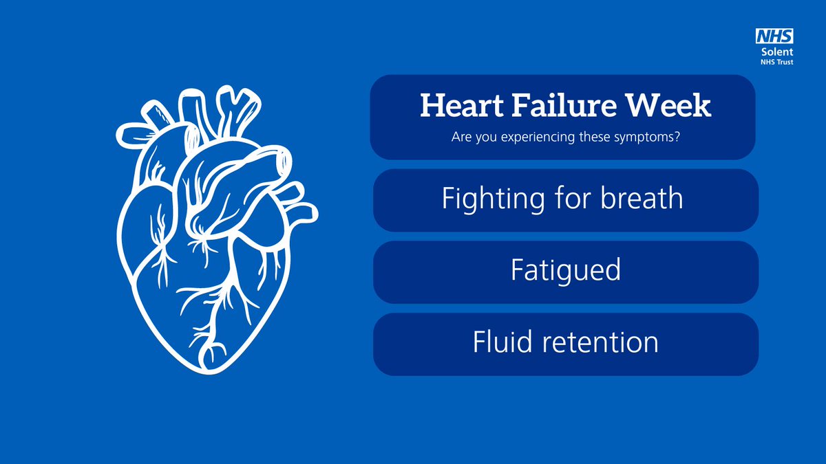 Last week was #HeartFailureWeek. Heart failure is treatable, but hidden in plain sight. If you have the following symptoms, please see your GP: ❤️ Fighting for breath ❤️ Fatigued ❤️ Fluid retention Learn more about the Community Heart Failure Team 👉 buff.ly/3WtMfgT