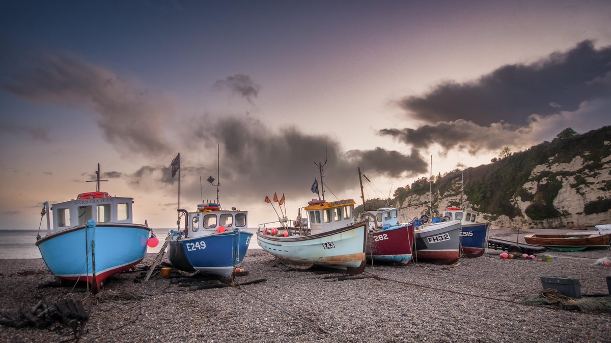 Anybody for a six pack? Waterfront in Beer. Devon, England. NMP.