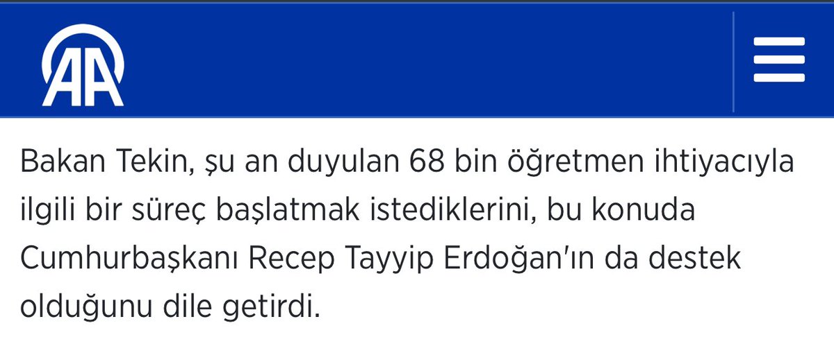 <a href="/Yusuf__Tekin/">Yusuf Tekin</a> Ne mülakat sözü tutuldu.
Ne rekorlar kırıldı. 
Üstüne sınava 2 ay kala yeni bir mağduriyet yaratıldı.
<a href="/Yusuf__Tekin/">Yusuf Tekin</a>