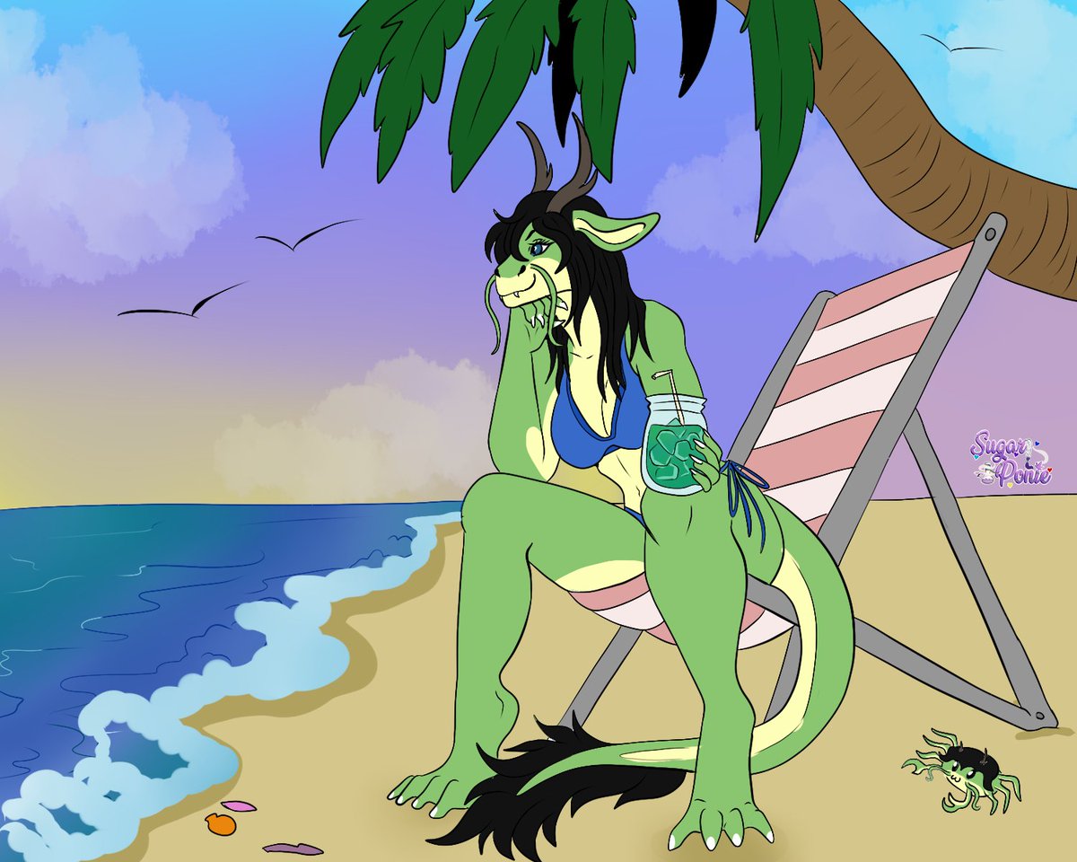 Finished Summer Days YCH for ren the Noodle on kik 
old redline by shadowinkart
re work by me 
#furry #furryart #furryartist #summer #furrysummer #furryych