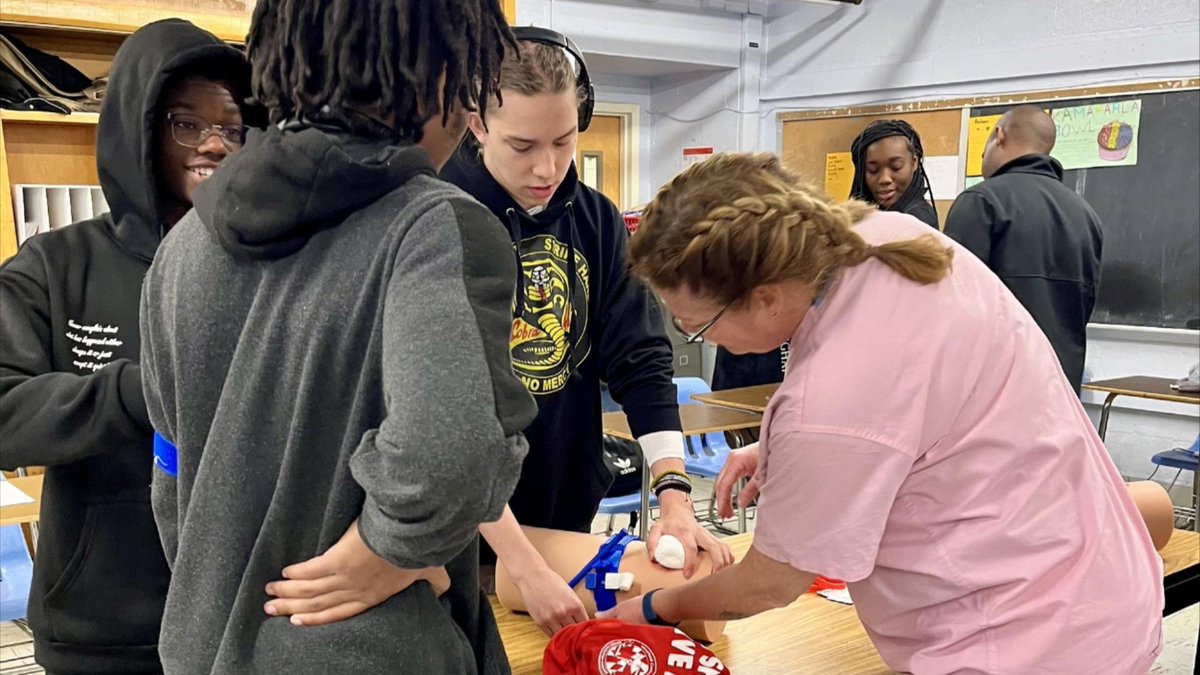 Bard hosted Shock Trauma's Stop the Bleed Program. Students learned life-saving techniques to stop bleeding, including wound compression, packing, and tourniquet application. Those who completed the practical training received certificates of completion.