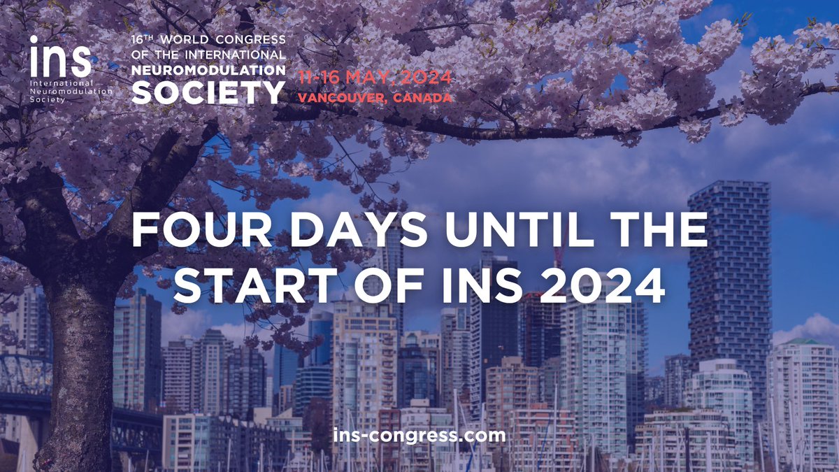 Only 4 days left until #INS2024! 

Gear up for the Noninvasive Brain Stimulation (NIBS) Pre-Conference Day on 12 May. 
🔗 Explore the program here: ins-congress.com/non-invasive-b…

Be part of the future of neuromodulation - there is still time to register!