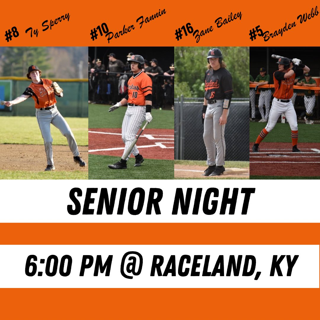 It’s senior night in Raceland! Stop by this evening and show support to these four guys as we play host to Lawrence Co. #TPW #IronSharpensIron⚔️