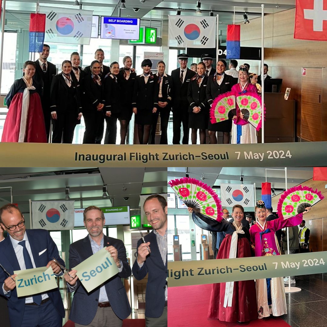 Today, SWISS launched its inaugural flight from Zurich to Seoul, which marks our eighth Asian destination, with thrice-weekly flights. Ready for LX122 to discover the 'land of morning calm'? 🇨🇭✈️🇰🇷 #flyswiss #Seoul #ICN