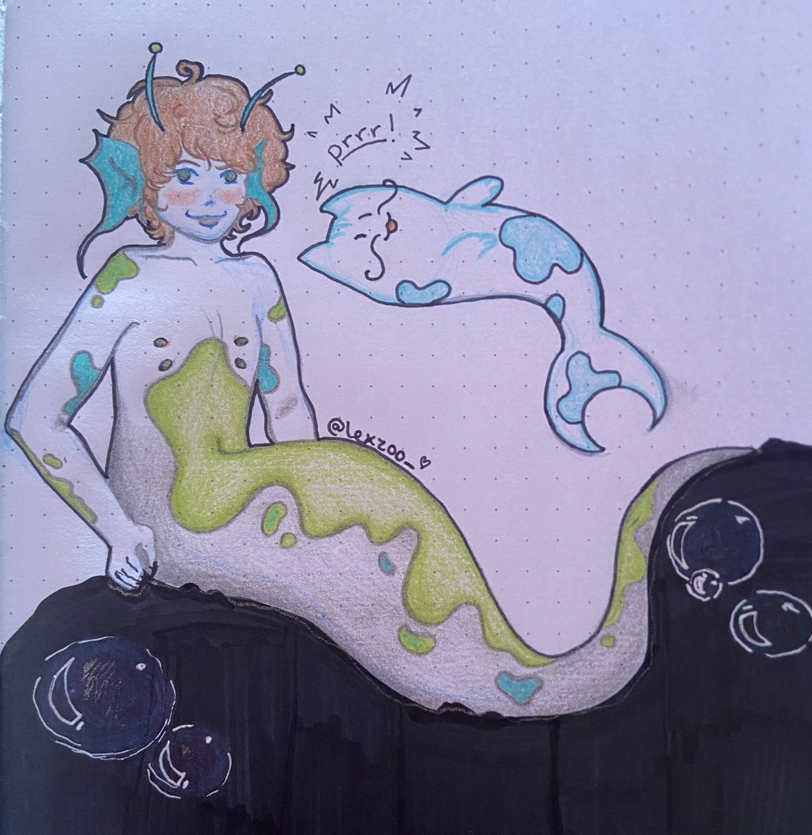 Mermay 2!;

SeaSlug!Dream and merkitty!patches🫧

#dreamfanart #patchesfanart