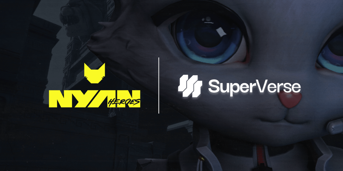 We're officially SUPERcharged w/ @SuperVerseDAO 🙌

'When one game goes mainstream, Web3 goes mainstream.'
- SuperVerse

Ready to be part of history?

Nyan Heroes is now a key player in the first-ever unified crypto gaming network, setting the stage for mainstream Web3 gaming! ✨