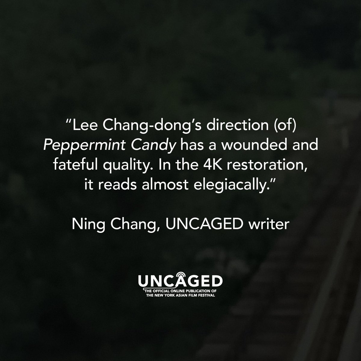 Lee Chang-dong’s film, “Peppermint Candy,” uses reverse chronology to reveal the ways historical forces mold individual fates, with a 4K restoration shown at @Metrograph enhancing its poignant, haunting beauty. Read the UNCAGED review by Ning Chang here: bit.ly/3WwJ73U