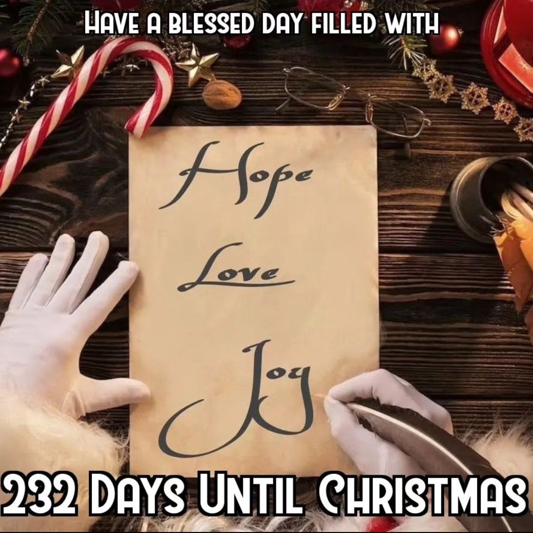 Happy Tuesday Everyone! May your day be filled with an abundance of Hope, Love and Joy. Have a blessed day and be a blessing.

#christmascountdown #christmas #countdowntochristmas #HopeLoveJoy #blessing #blessed #tuesday #believe #share #eastcoastsanta