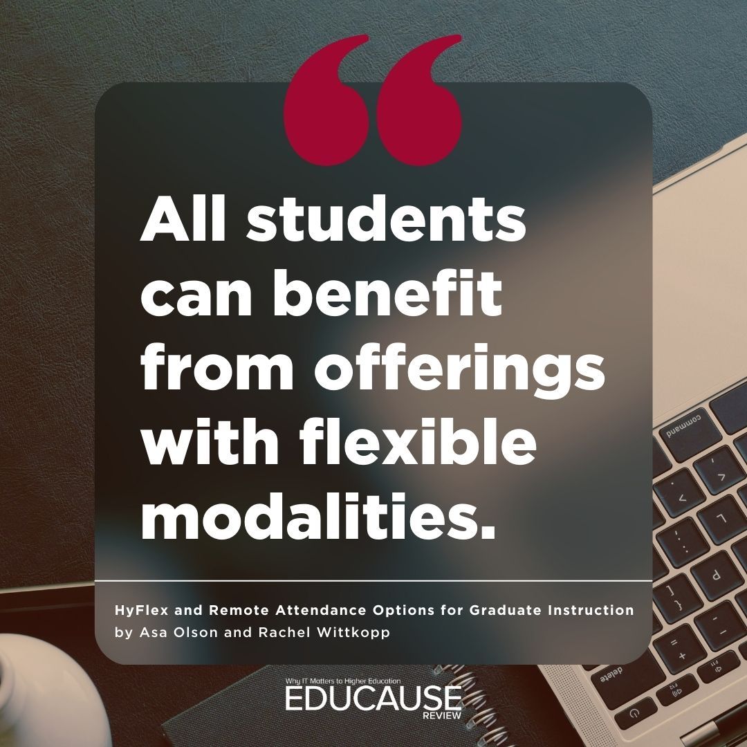 Despite the push to return to in-person instruction, students want flexible learning modalities. How can colleges and universities best meet these demands? #HigherEdIT #HyFlex buff.ly/3wkSFV6