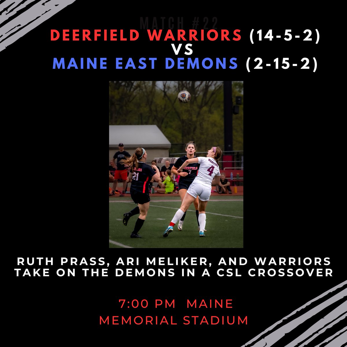 Warriors visit Maine East tonight to take on the Demons in CSL end of season crossover.