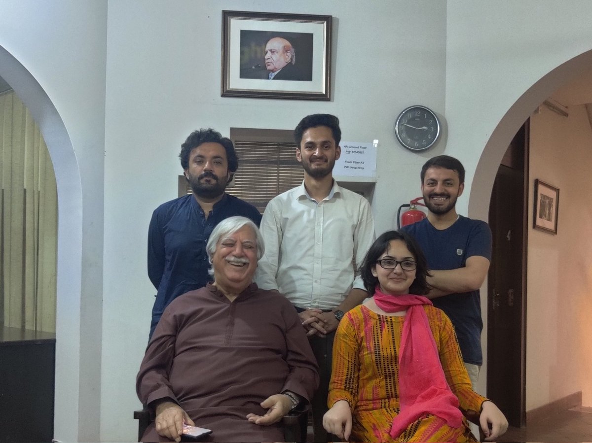 Vice President PSC @HmaadKakar led a delegation of PSC in meeting with chairman @HRCP87 Asad Iqbal Butt. Asad Butt assured complete support of Human Rights Commission to Pakistan with Progressive Students' Collective leading movement of solidarity with Palestine in Pakistan.