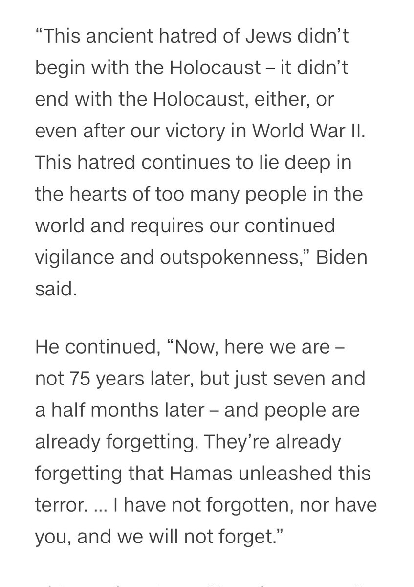 Powerful words by President Biden calling out antisemitism — often called the “oldest hatred.” Antisemitism was on the rise before 10/7 & Hamas’s massacre poured lighter fluid on it. It manifests across the political spectrum & must be called out wherever it rears its ugly head.