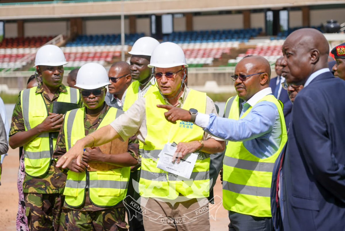 Our engineers from Engineers Brigade renovating Kasarani Stadium ahead of 2027 AFCON. Remarkable!