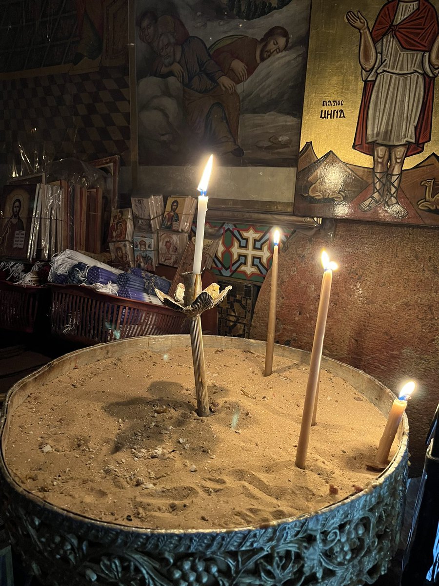An opportunity to walk in the (now so quiet) old city and visit the Holy Sepulchre where I lit a candle to remember my brother, Bahram, murdered in another troubled country 44 years ago on 6th May 1980.